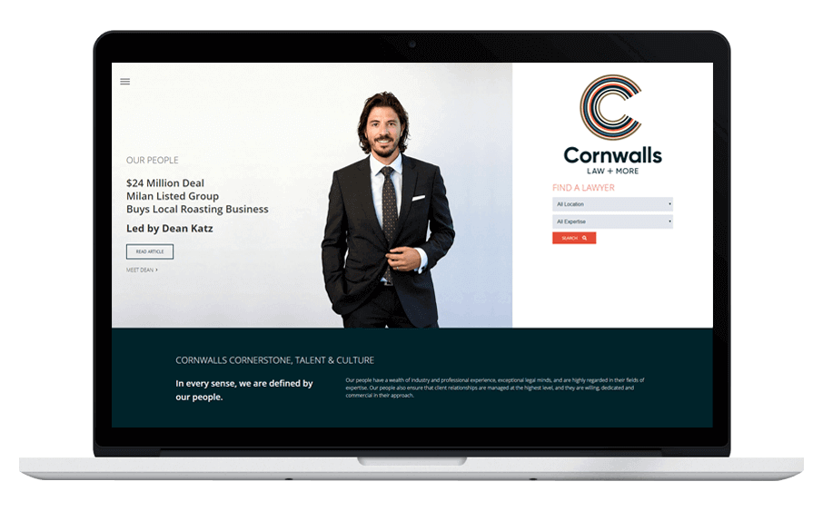 Cornwalls Confetti Design Melbourne website design agency laptop