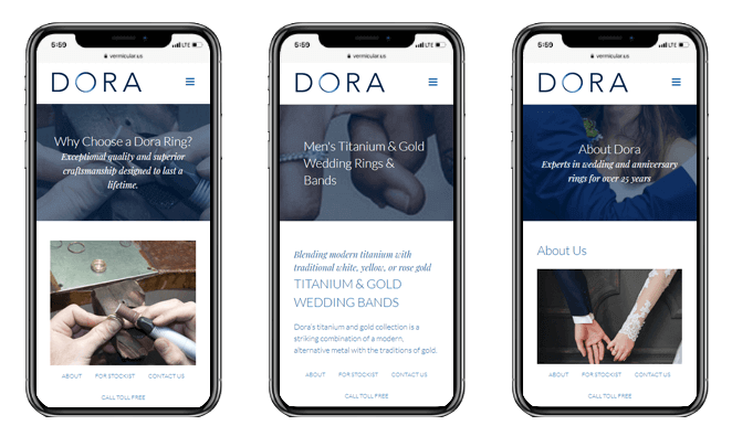 Dora Confetti Design Melbourne website design agency phone