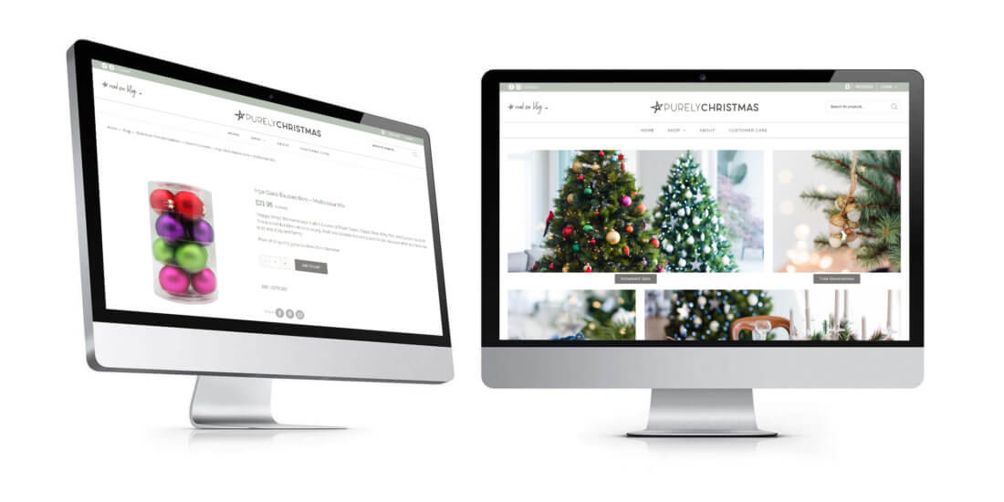 confetti design ecommerce online store purely christmas